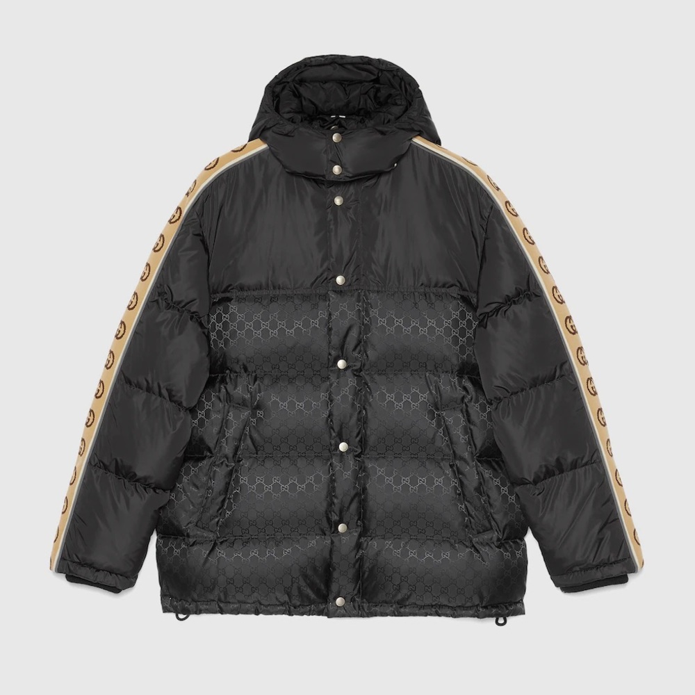 GG JACQUARD NYLON PADDED COAT